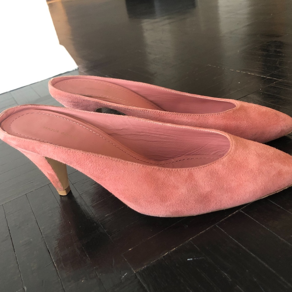 Mansur Gavriel Pink Suede Slide - Picture 1 of 5